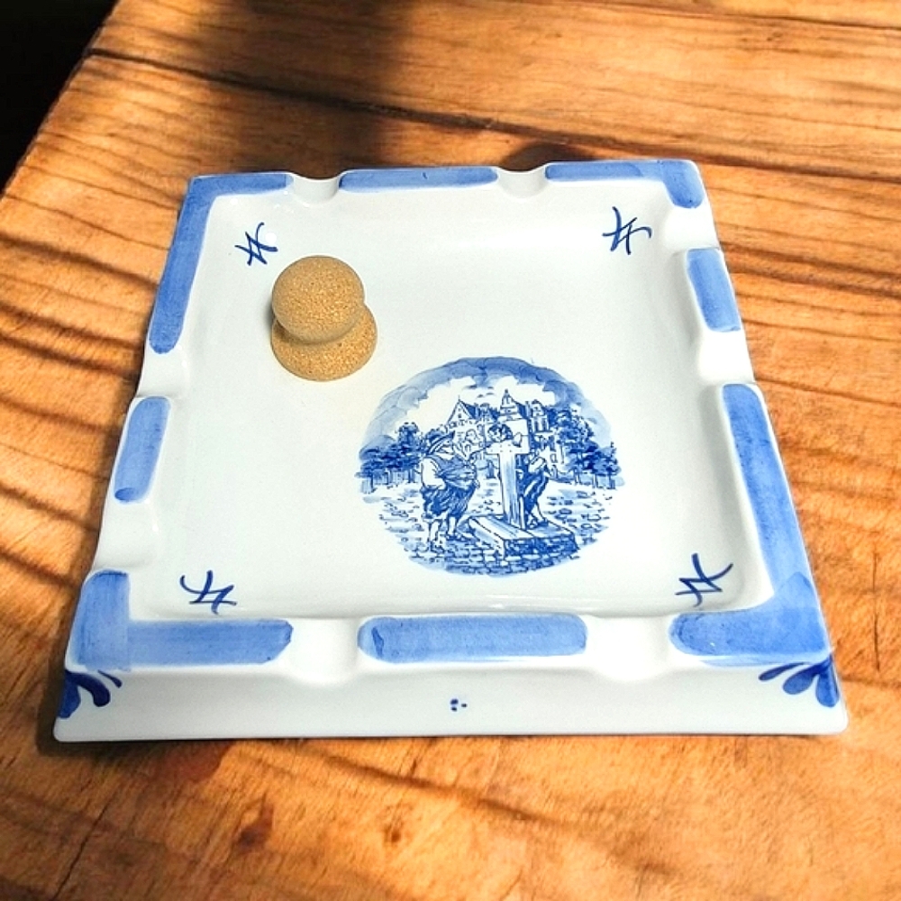 Vintage Zenith Gouda Ashtray with Pipe Knocker made In Holland
